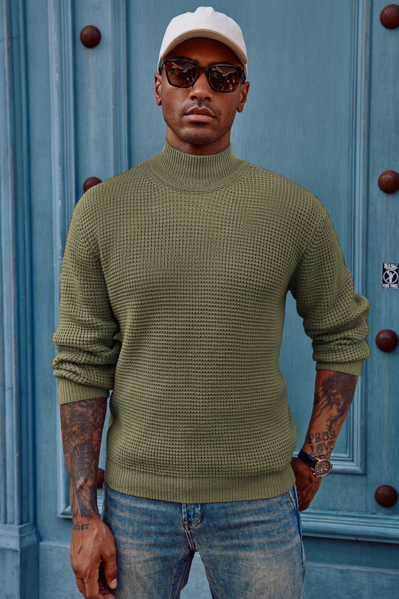 COOFANDY Men Dress Crewneck Sweater Pullover Knit Long Sleeve Casual Slim Fit Sweater - Product Details
