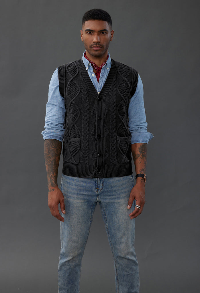 Ahluwalia – Kingpin Knitted Vest Brown - Size L