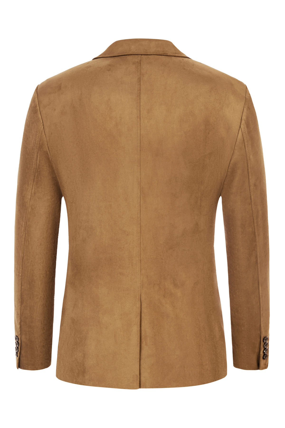 Paul Jones Men Faux Suede Blazer Coat Casual Notch Lapel Two