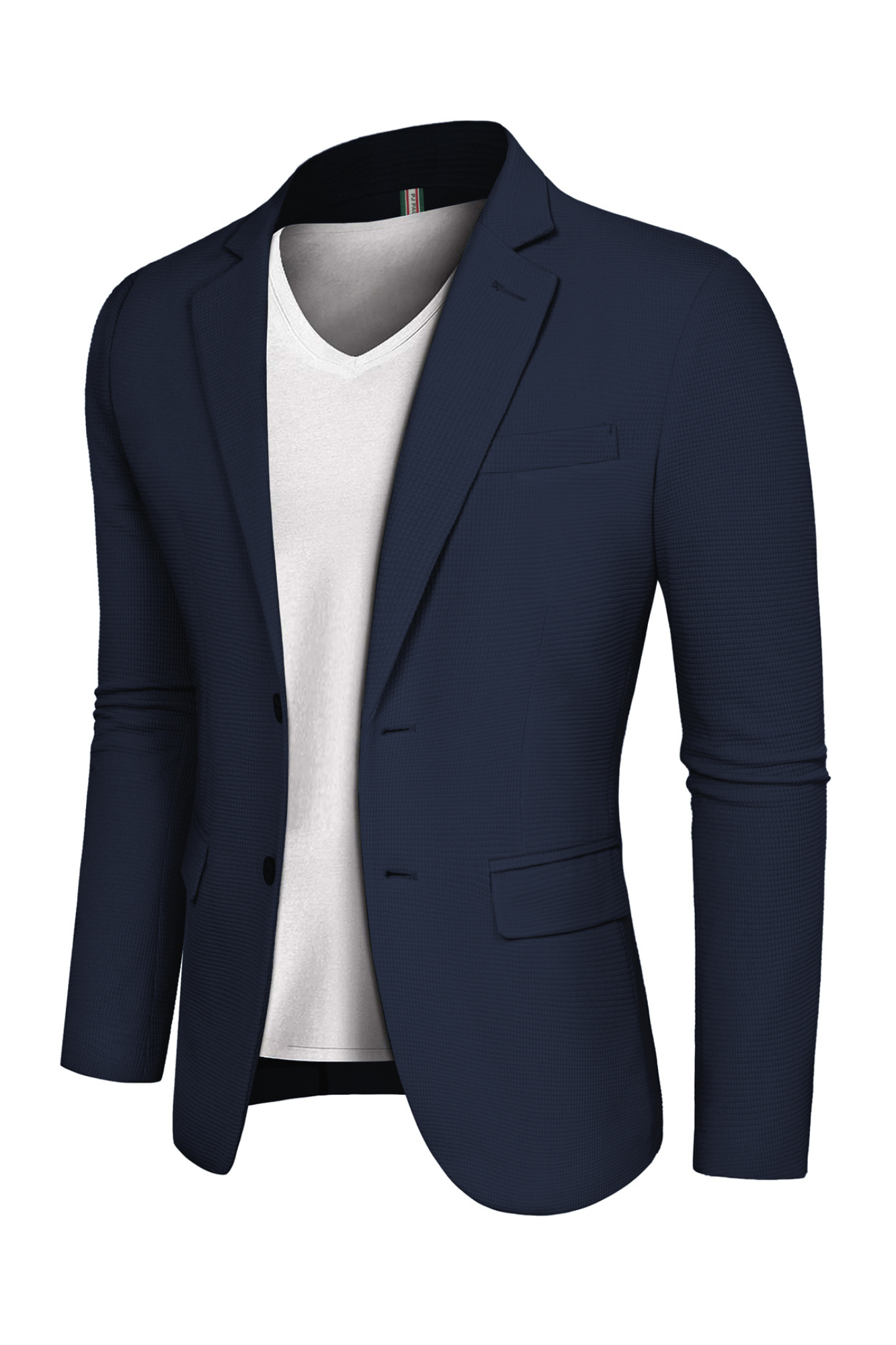 Blazer Pour Homme Paul Jones - Coupe Regular Fit, 2 Boutons - Tissu Mélange Laine (75% Polyester, 25% Laine) - Style Business Moderne Avec Pochette Amovible