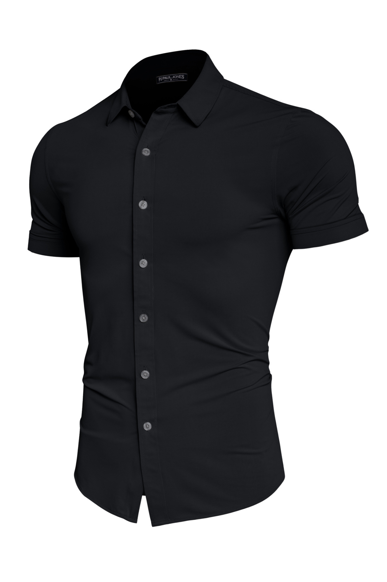 Mens Short Sleeve Casual Button Down Shirts 4-Way Stretch Travel Dress  PJ  Paul Jones