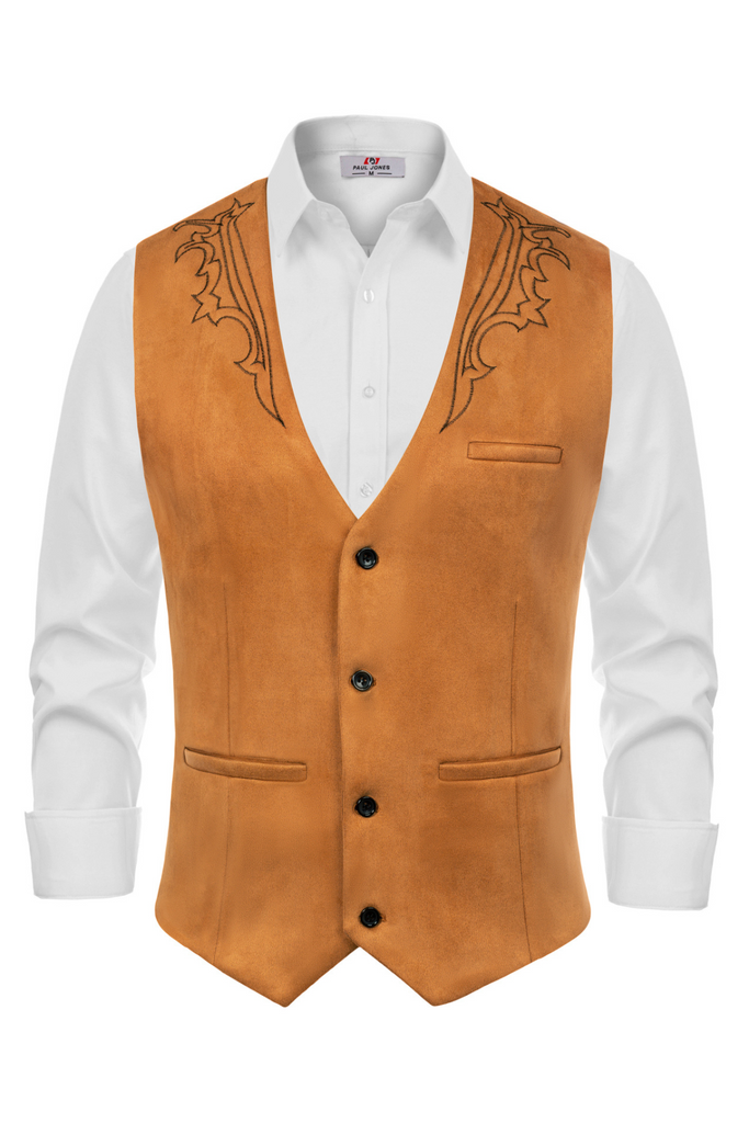 Mens Tuxedo With Vest Embroidery Decorated Vest Waistcoat Sleeveless | PJ Paul Jones Mens Tuxedo With Vest Embroidery Decorated Vest Waistcoat Sleeveless | PJ Paul Jones