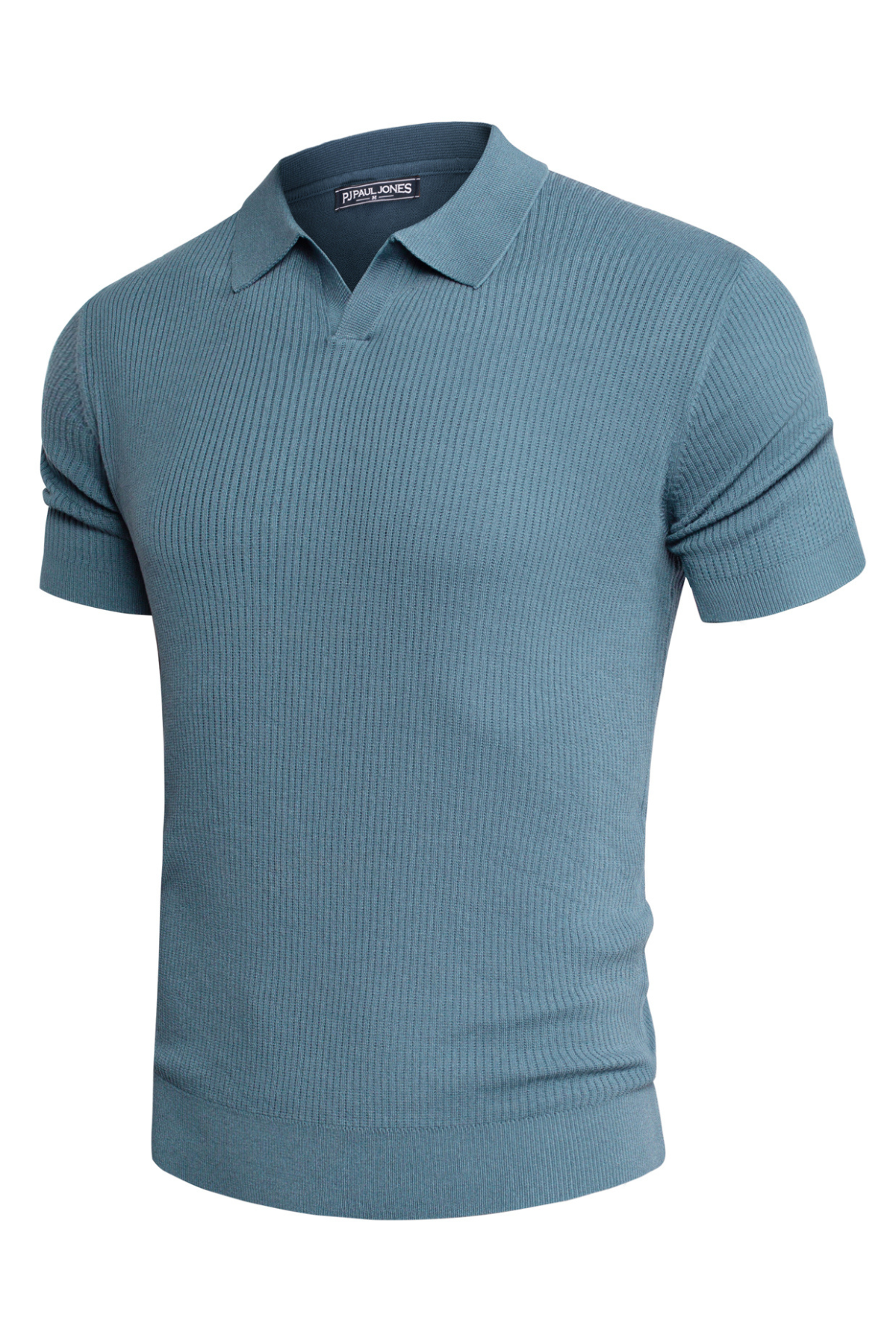 Men's Polo Shirt Ribbed Textured V Neck Knit Polo Shirts – PJ Paul