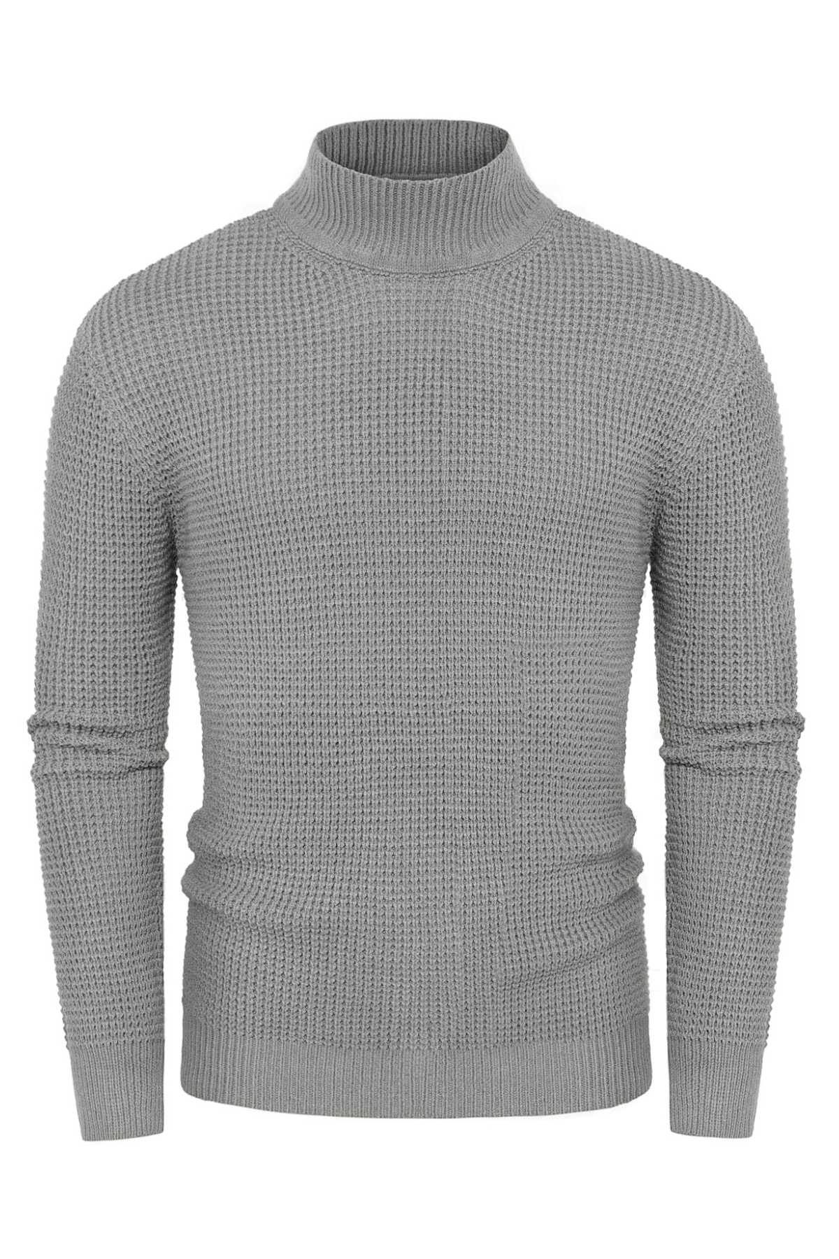 PJ PAUL JONES Men's 1/4 Zip Mock Neck Sweater - Waffle Texture Knit Pullover For Casual Wear