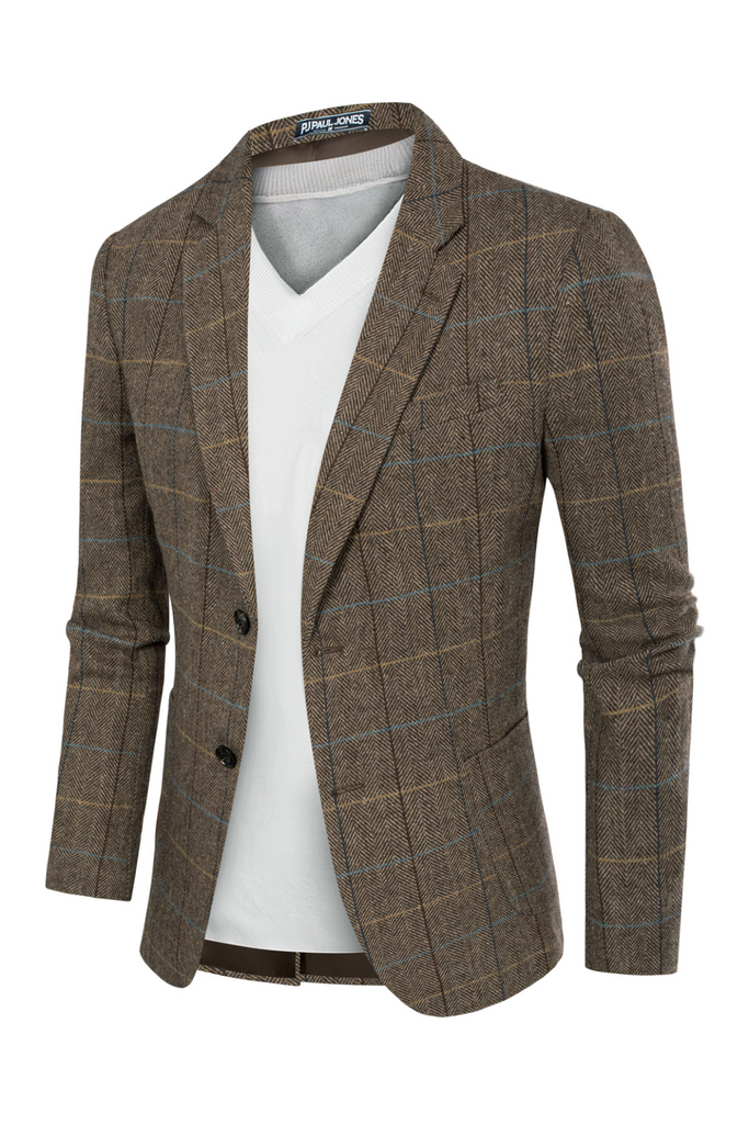 Mens Suits Paul Jones Men's Herringbone Tweed Blazer British
