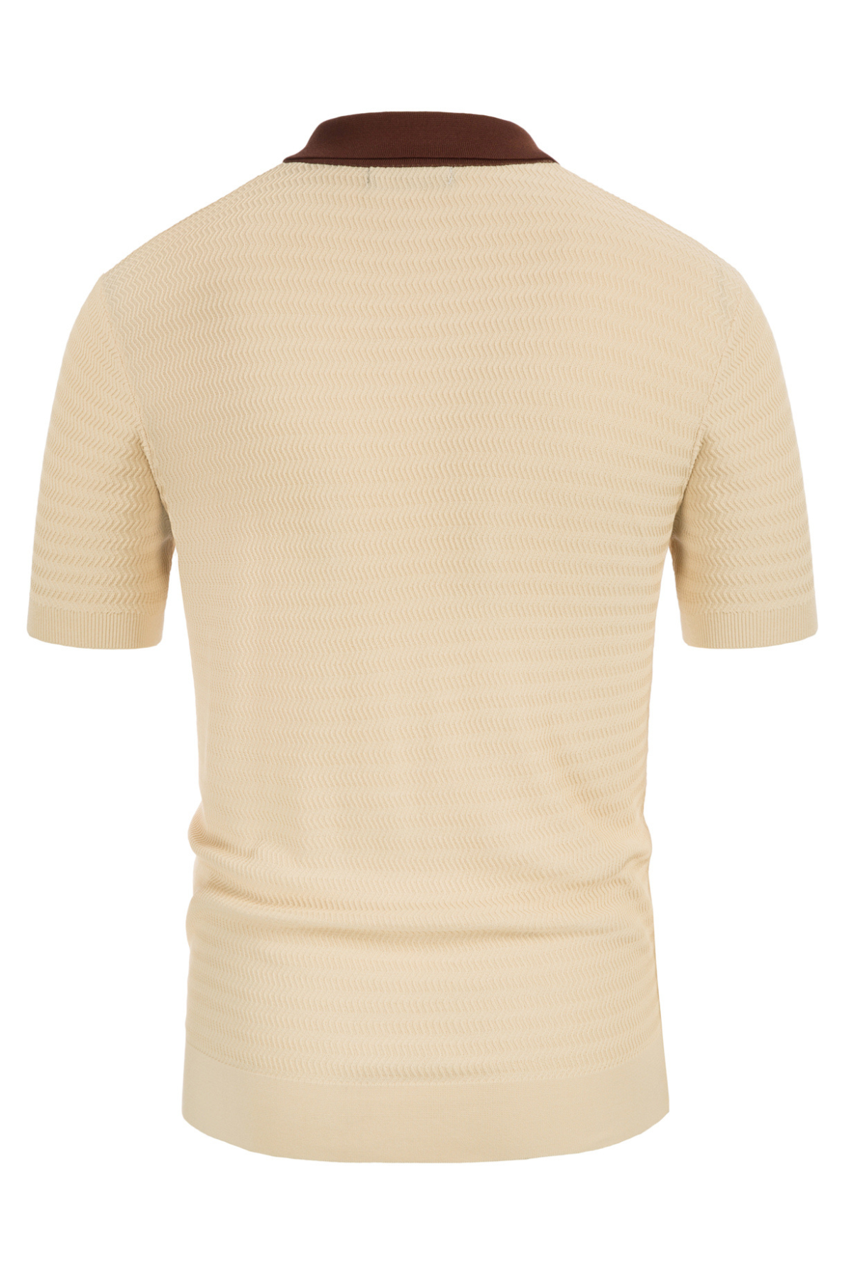 Men Contrast Color Cardigan Sweater Short Sleeve Lapel