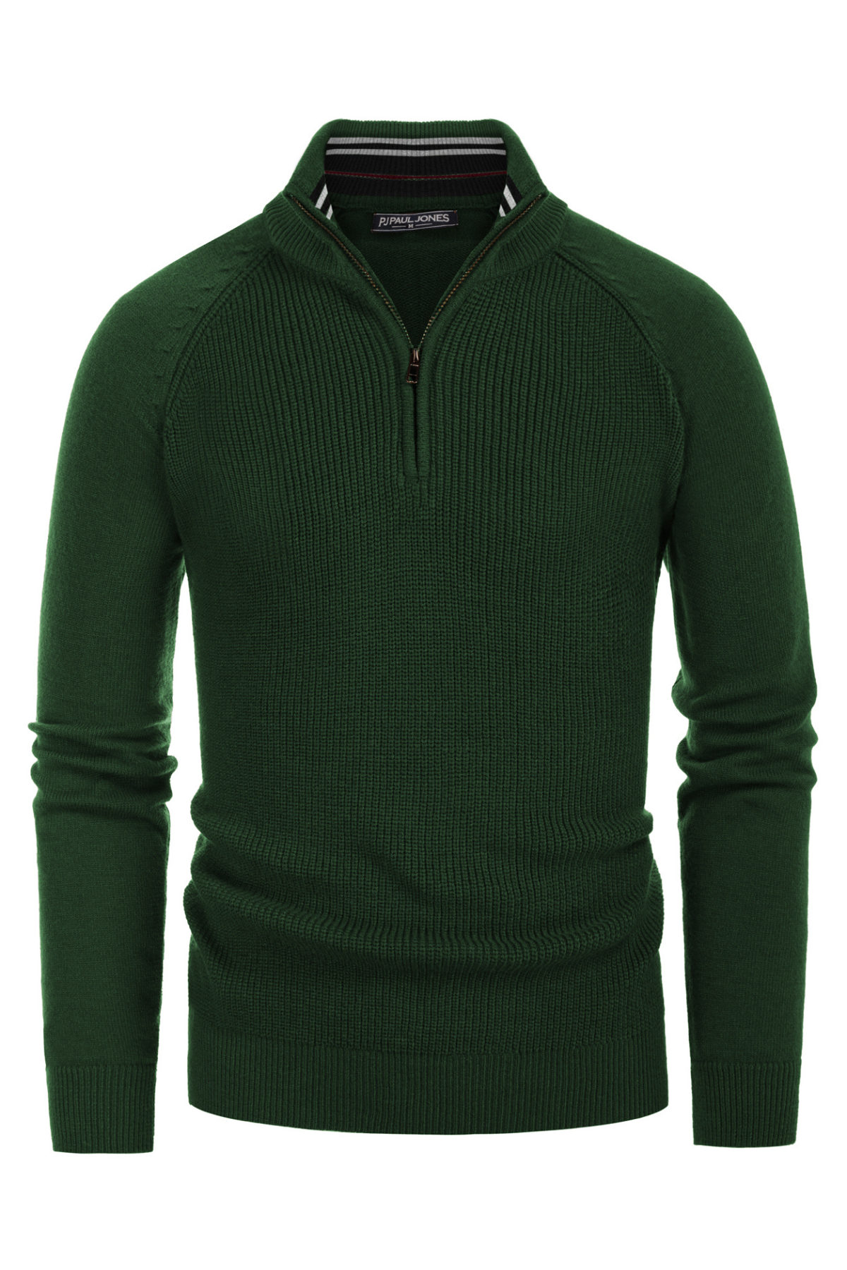 Men's Quarter Zip Sweater Casual Mock Neck Pullover Slim Fit Knit