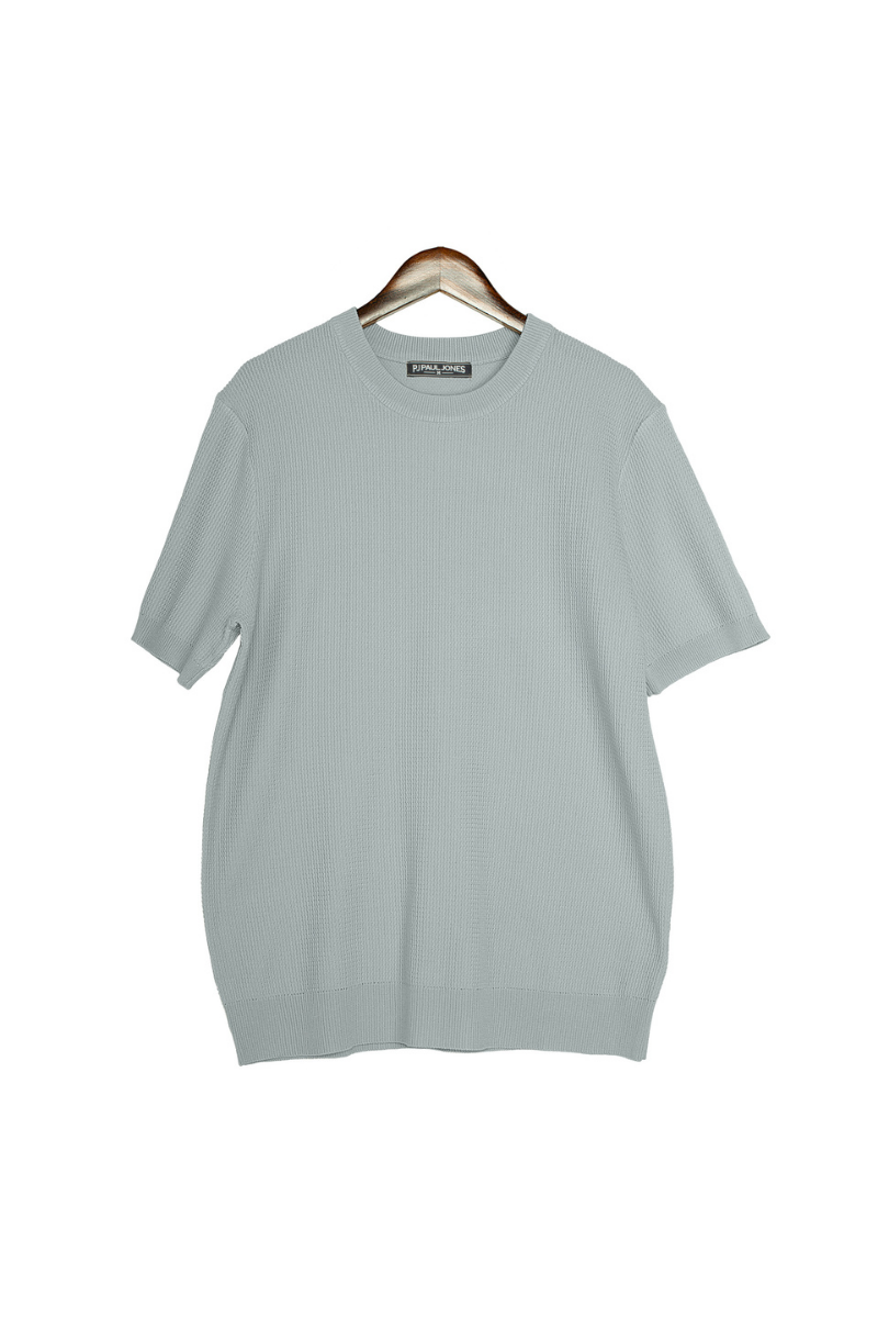 トップス CREW NECK SHIRT - KNIT MESH / P RINTED ASKYURSELF-_CROPPED.KNIT.MESH.